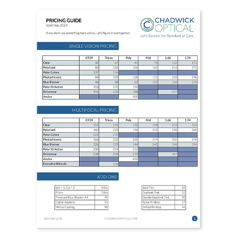 chadwick_optical_pricing_guide