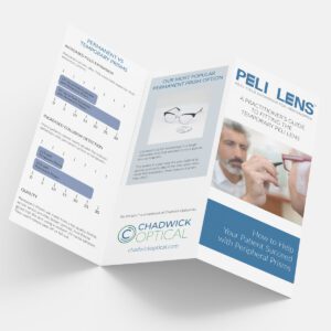 Brochure from Chadwick Optical with fitting instructions for Peli Lens for hemianopsia.