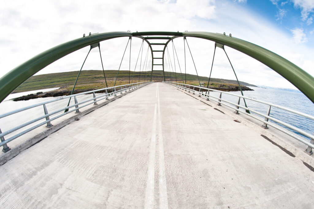 Road,Bridge,,Fisheye,Shot,With,Wide,Angle road bridge, fisheye shot with wide angle