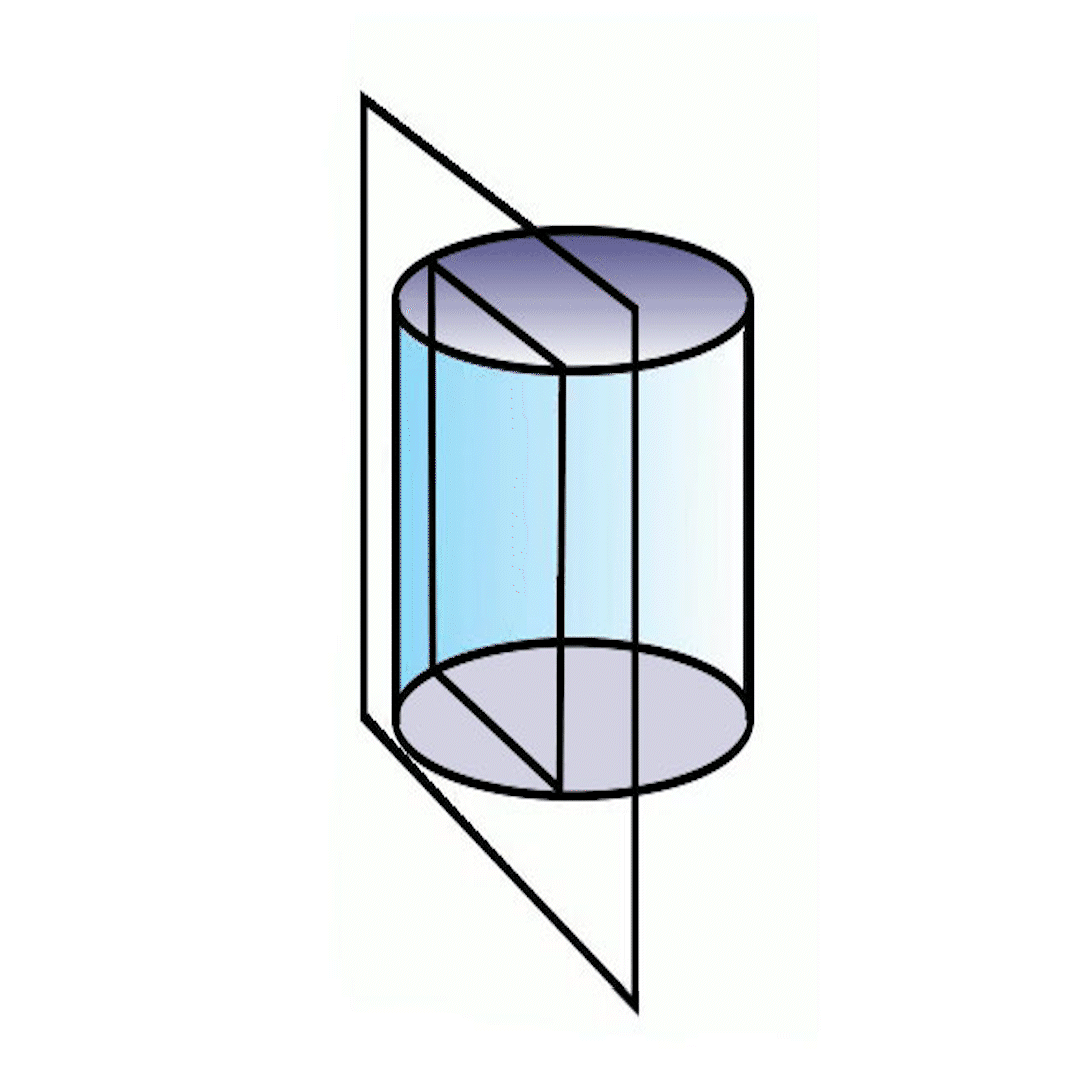 light traveling through cylinder Light through cylinder focused on focal line