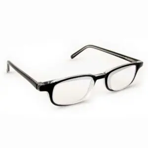 Chadwick Optical Prism Lenses: Helping patients see their side again with enhanced peripheral vision; black rectangular frame.
