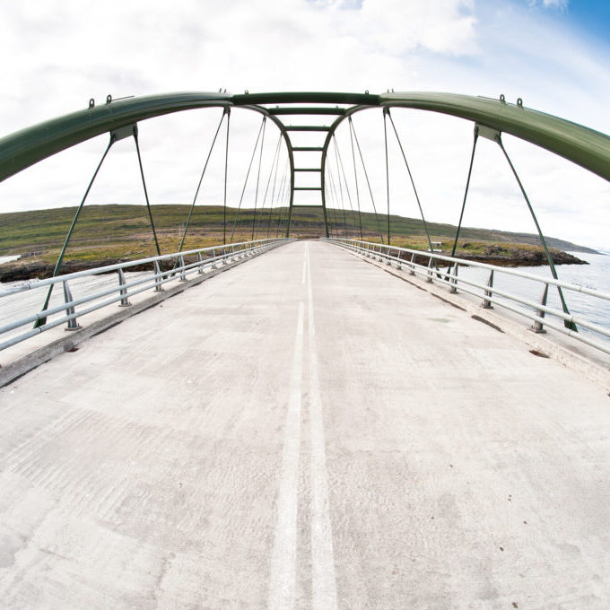 Road,Bridge,,Fisheye,Shot,With,Wide,Angle road bridge, fisheye shot with wide angle