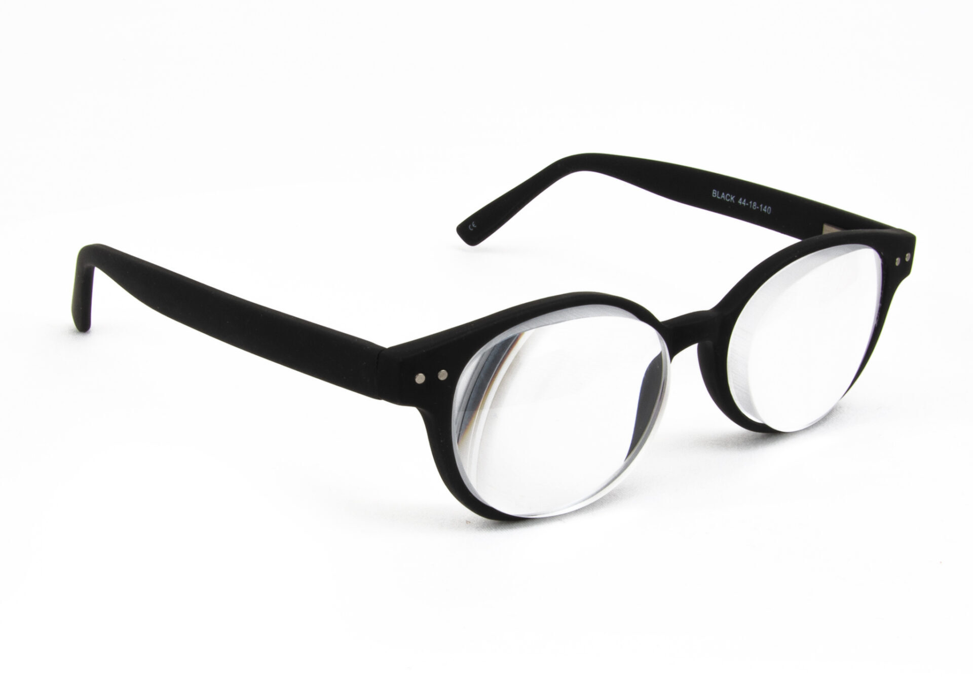 pair-of-eyeglasses Black round eyeglasses with clear lenses on a white background.